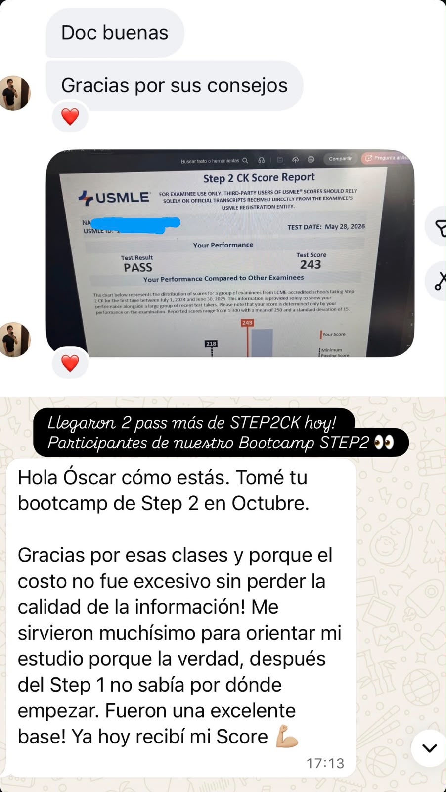 Testimonio de estudiante de PeruvianMD